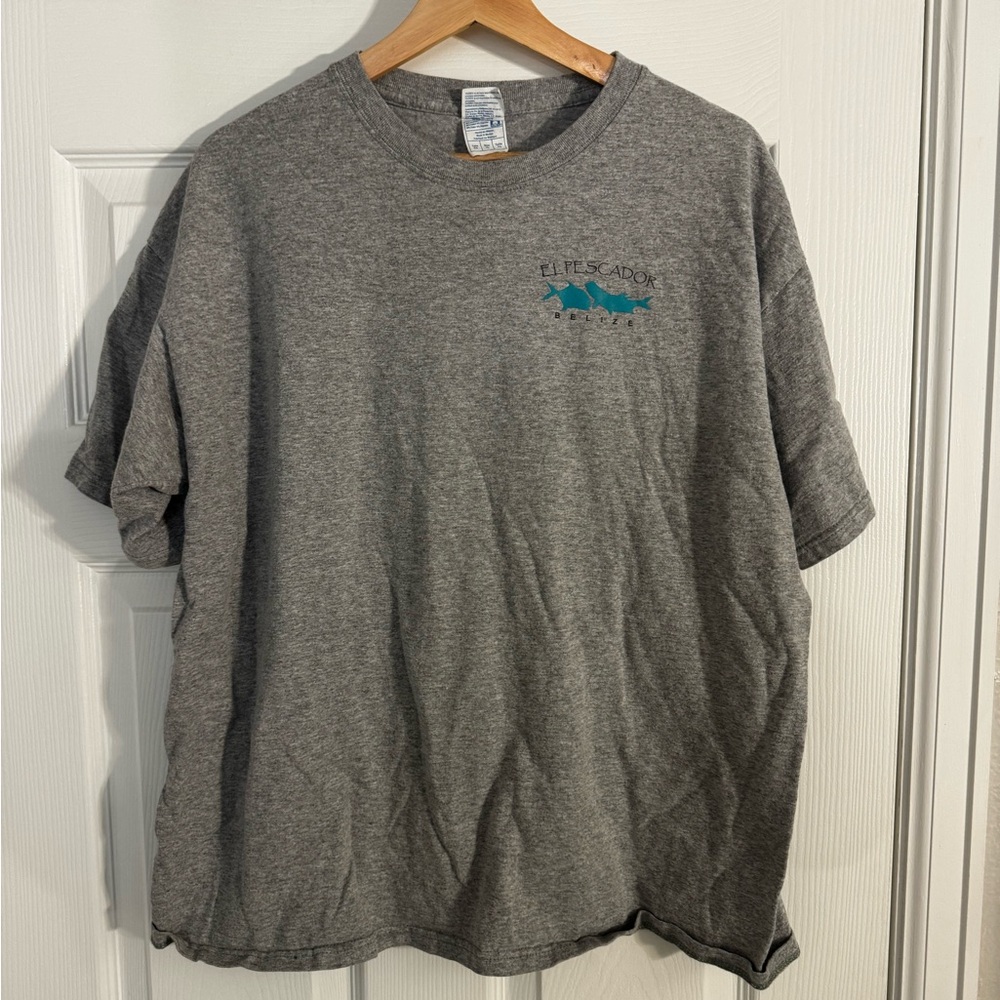 El Pescador Lodge Gray Short-Sleeve Logo T-Shirt